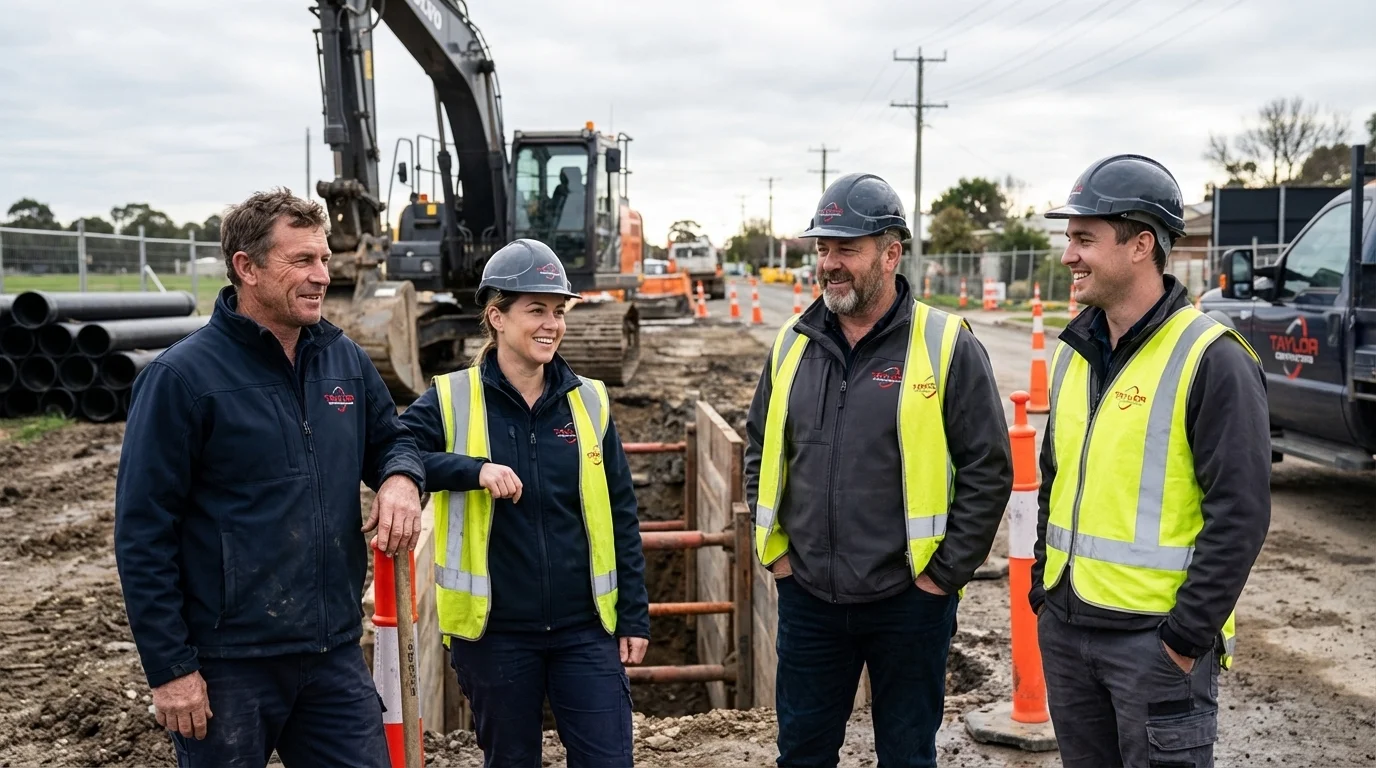 Taylor Contractors team on site